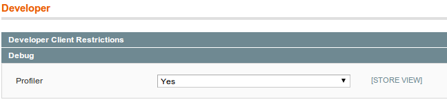 Magento Profiler Configuration