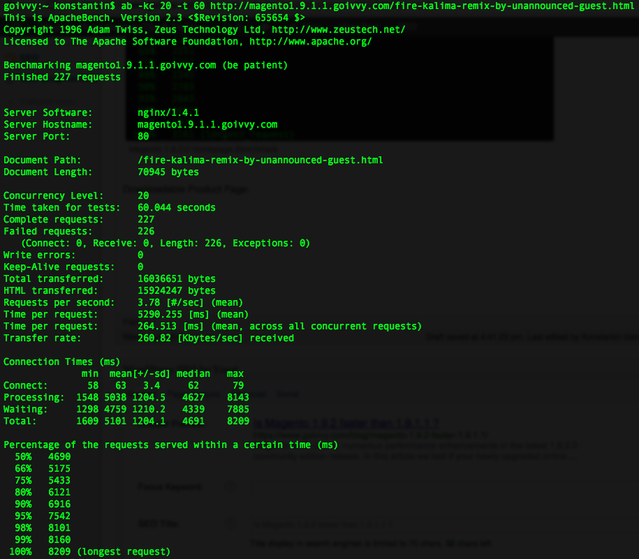 Magento 1.9.1.1 Downloadable Product Page Benchmark