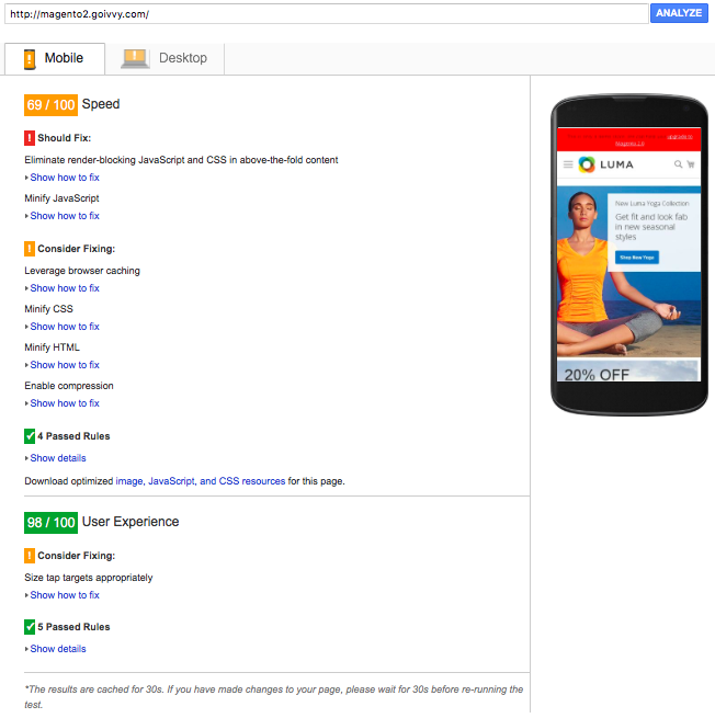 Magento 2 Performance Optimisation | Initial Luma Theme PageSpeed Score | Goivvy.com