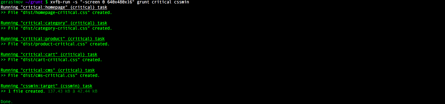 Optimize CSS delivery on magento website | Grunt Critical and CSSmin Output | Goivvy.com
