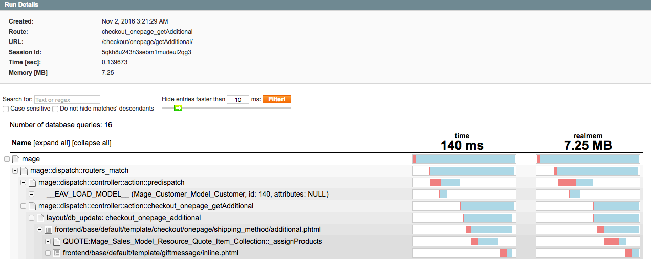 Gift message checkout 140ms | Magento add to cart / checkout slow