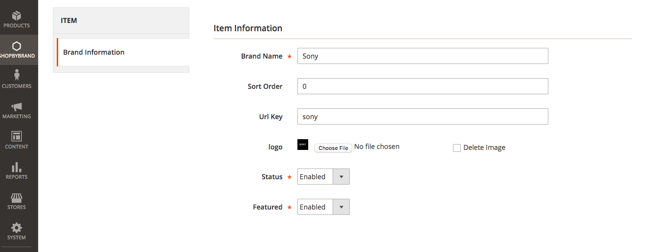 Populate brands data