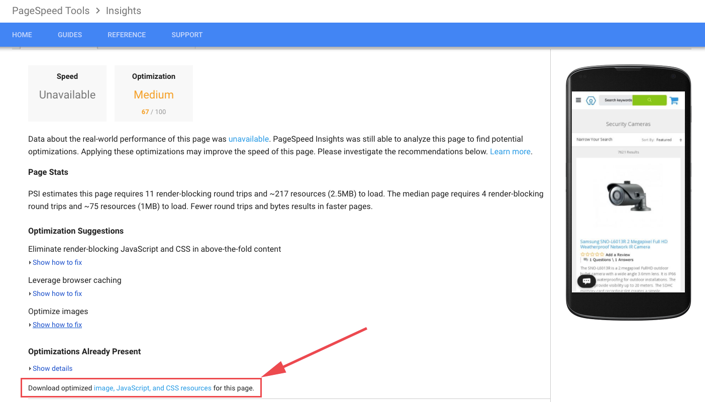 Google Pagespeed Insights