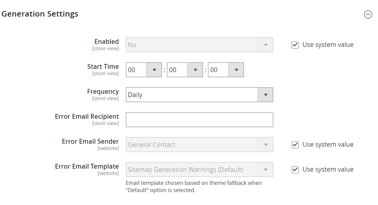 Generation Settings