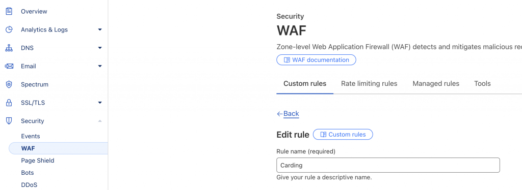 Cloudflare Web Application Firewall