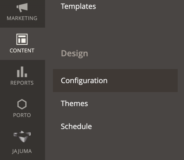 Adobe Commerce Content Design Configuration