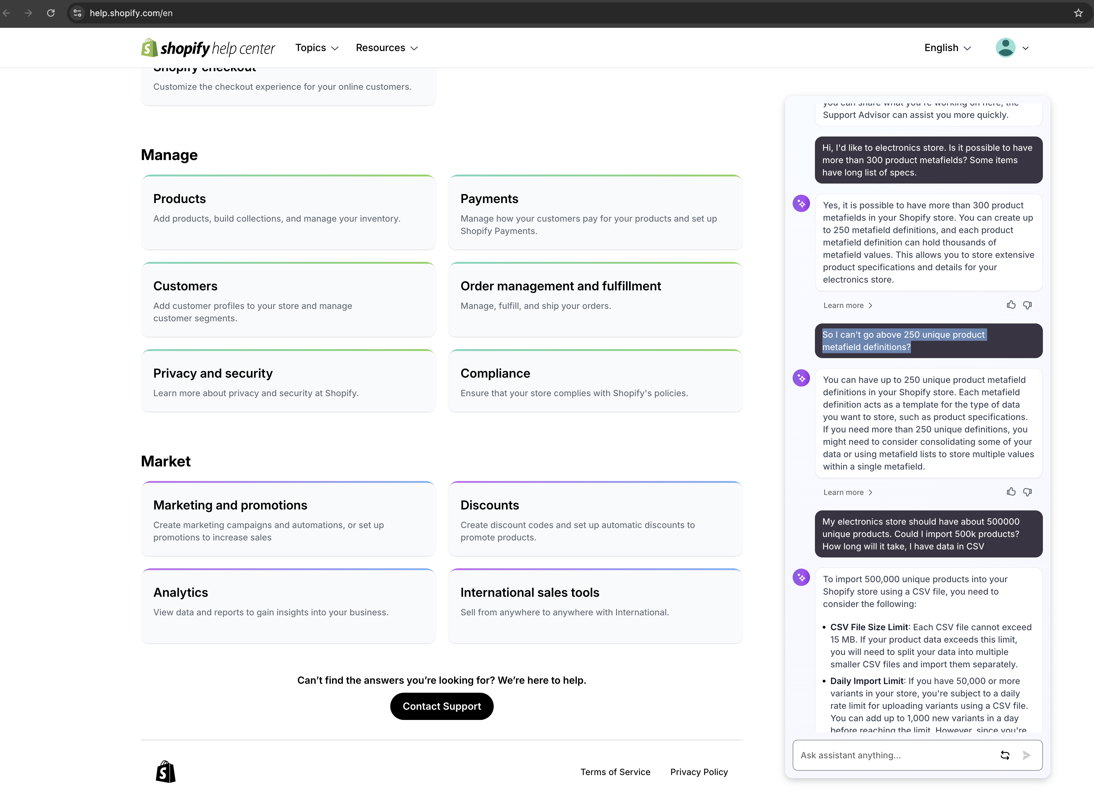 Shopify Support Team Response