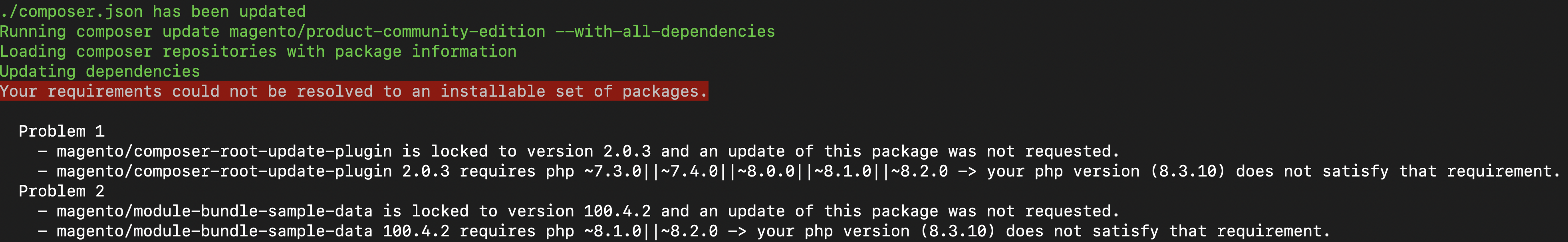 Component Dependency Conflict