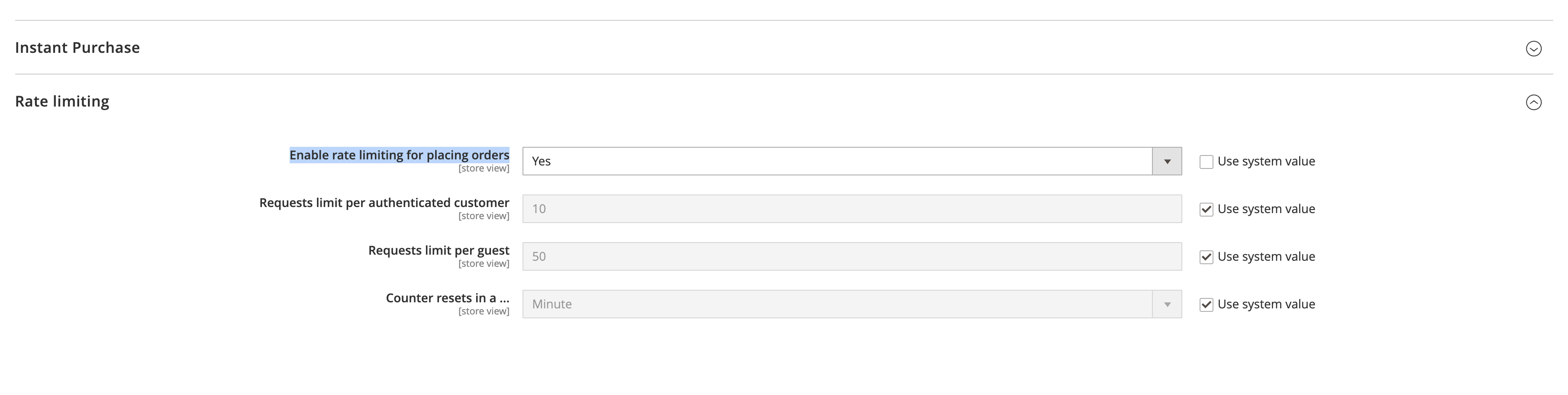 Magento 2 Rate Limiting