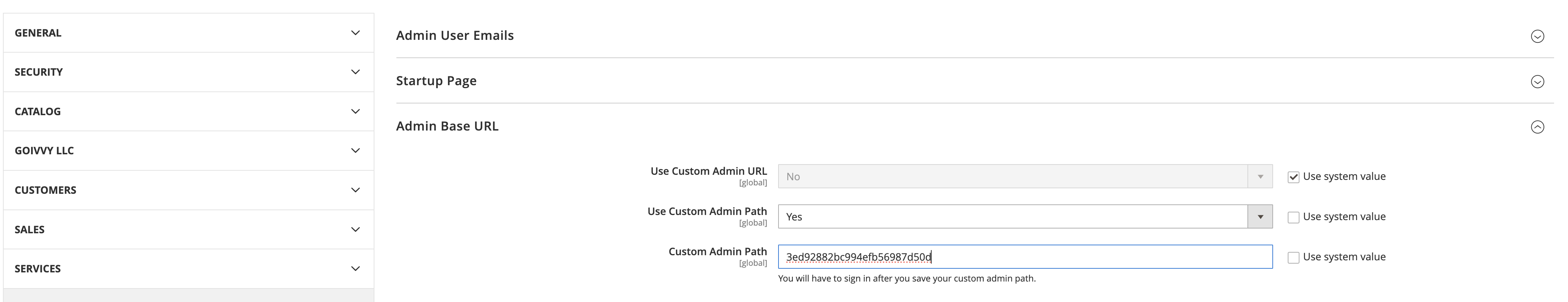 Hard to Guess Admin URI