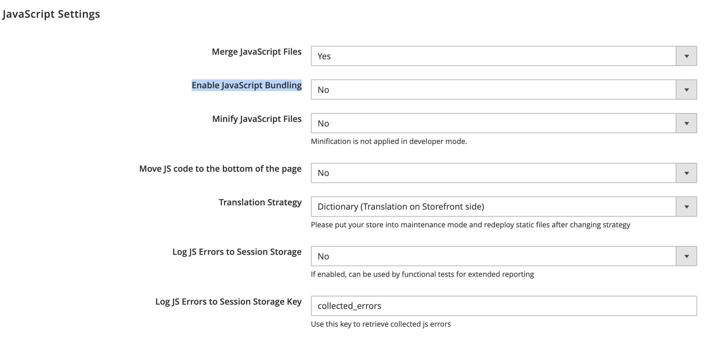 Don't use Javascript bundling